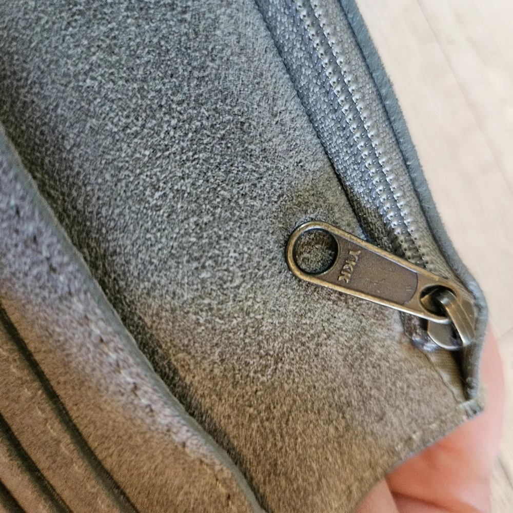 Suede Wallet Snap Close 7.5